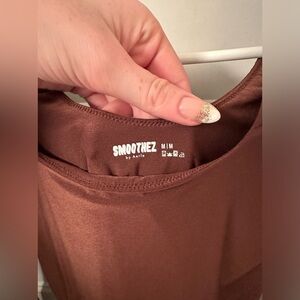 Aerie smoothiez brown body suit